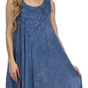 sachin and babi light blue dress Sakkas | Dresses | Sakkas Sundara Stonewashed Rayon Embroidered Midi Dress  Size Smallmedium Euc